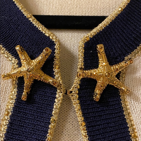 St. John Evening Pailletes Nautical Theme Blazer Size 8 - Picture 15 of 15